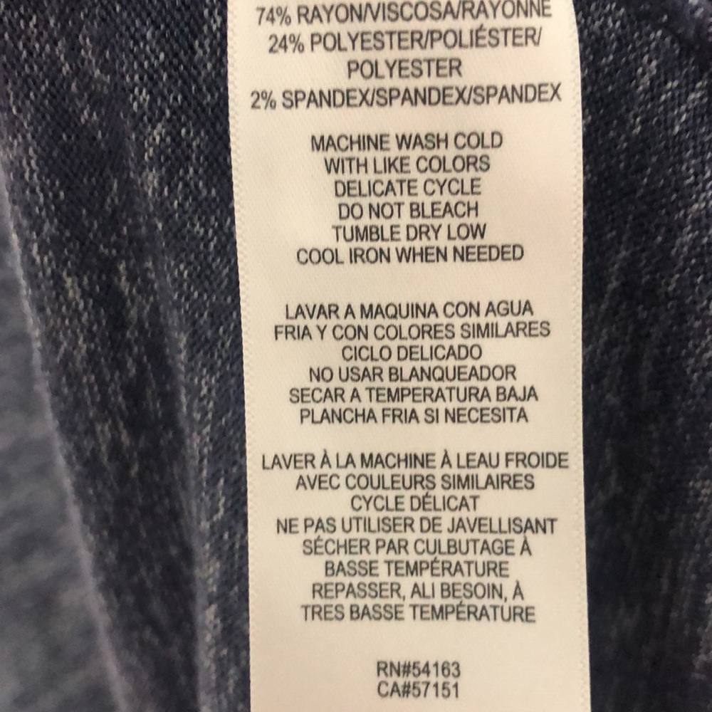 CK PERFORMANCE Blue HEATHER Soft KNOT TOP euc - Picture 5 of 5